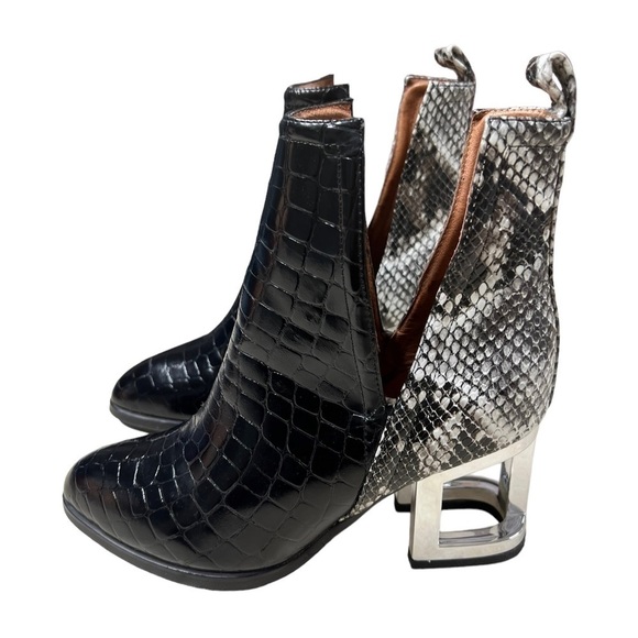 JEFFREY CAMPBELL Leather Snakeskin Orwell Boots - Picture 8 of 14